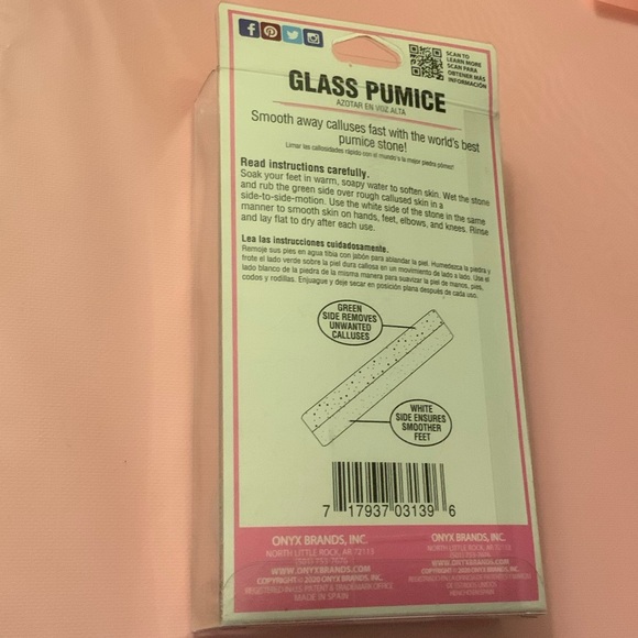 NWT Onyx Professional Double-Sided Exfoliating 100% Siliglass Pumice Stone - Picture 3 of 5